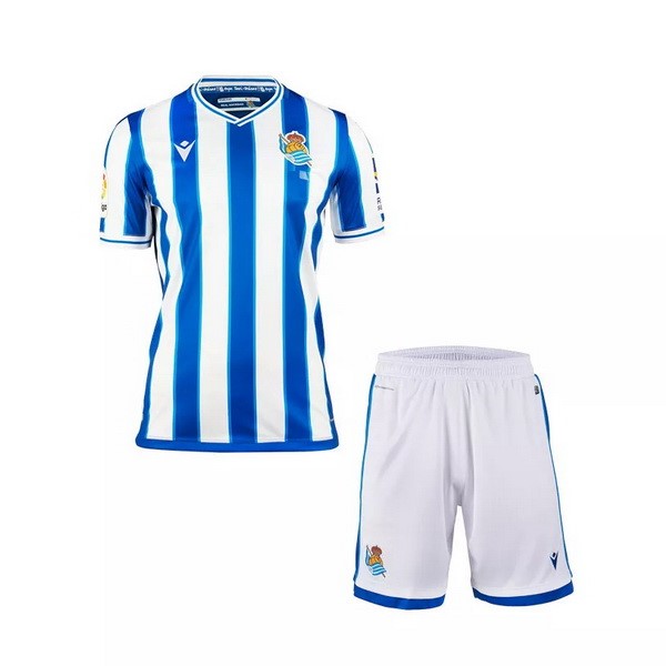 Maglia Real Sociedad Prima Bambino 20/21 Bianco Blu